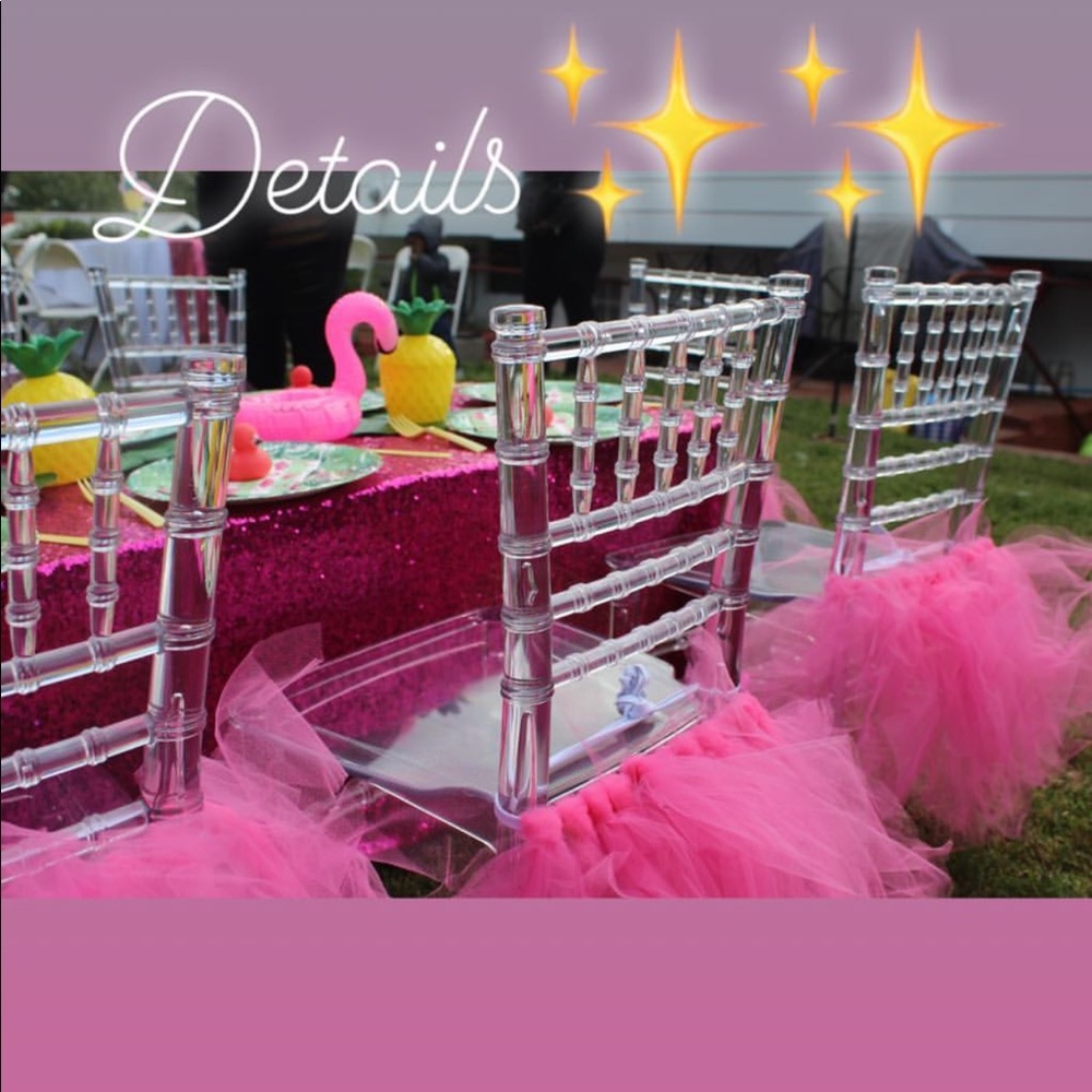 12 Tulle Tutu Chair Skirt Party Decorations